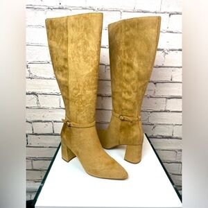 Anne Klein Womens BRENICE Dark Natural Tan Tall Boots Boots 9 Medium NWT Boho